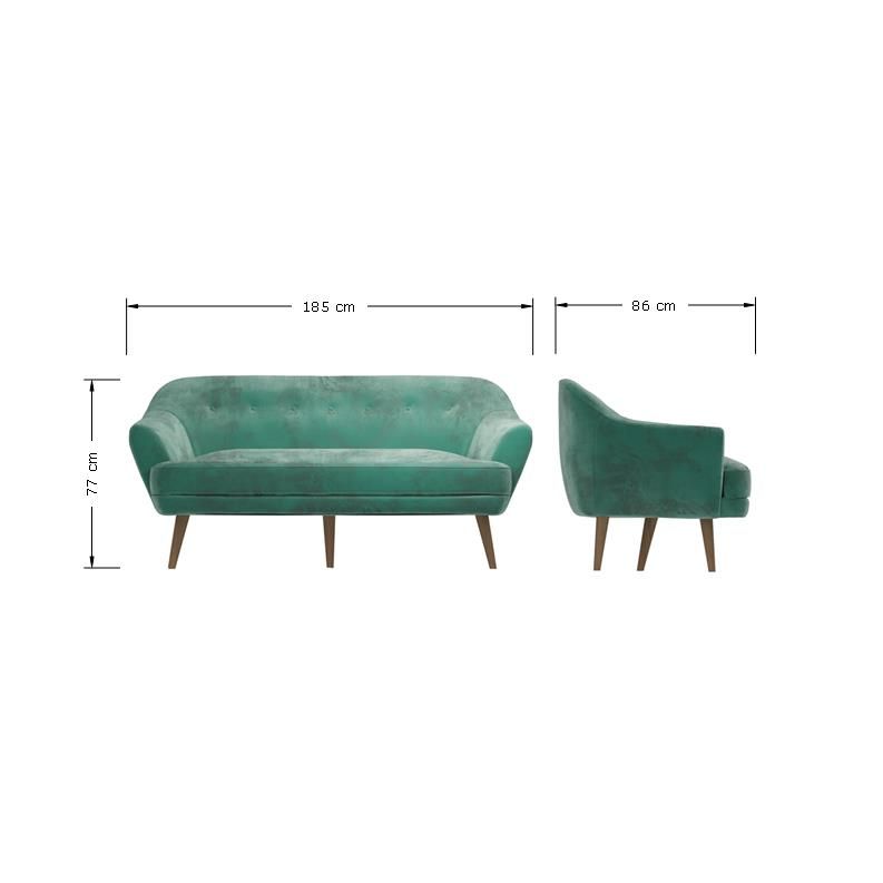 Three Seater Sofa Light Green
