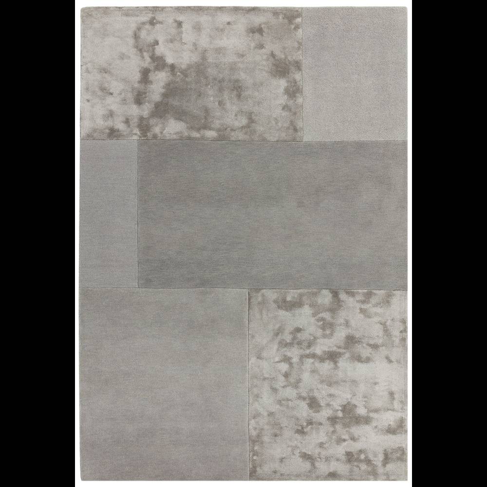 Tate Tonal Textures Rug 200x290cm Silver Rug