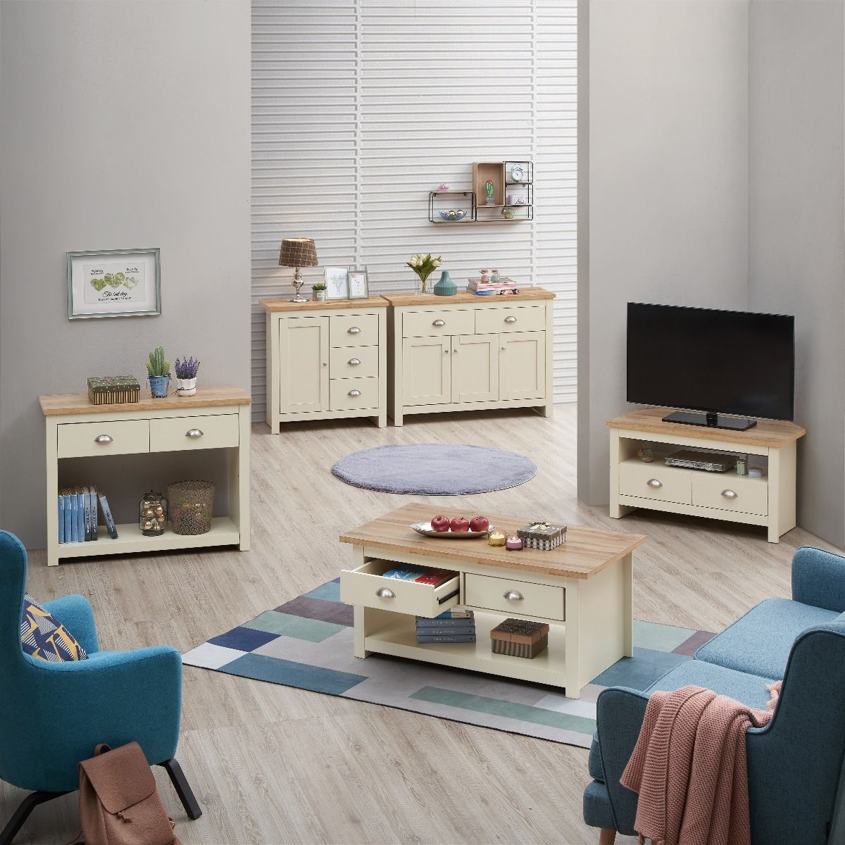 Lisbon Sideboard with 1 Door & 3 Drawers