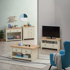 Lisbon Sideboard with 1 Door & 3 Drawers