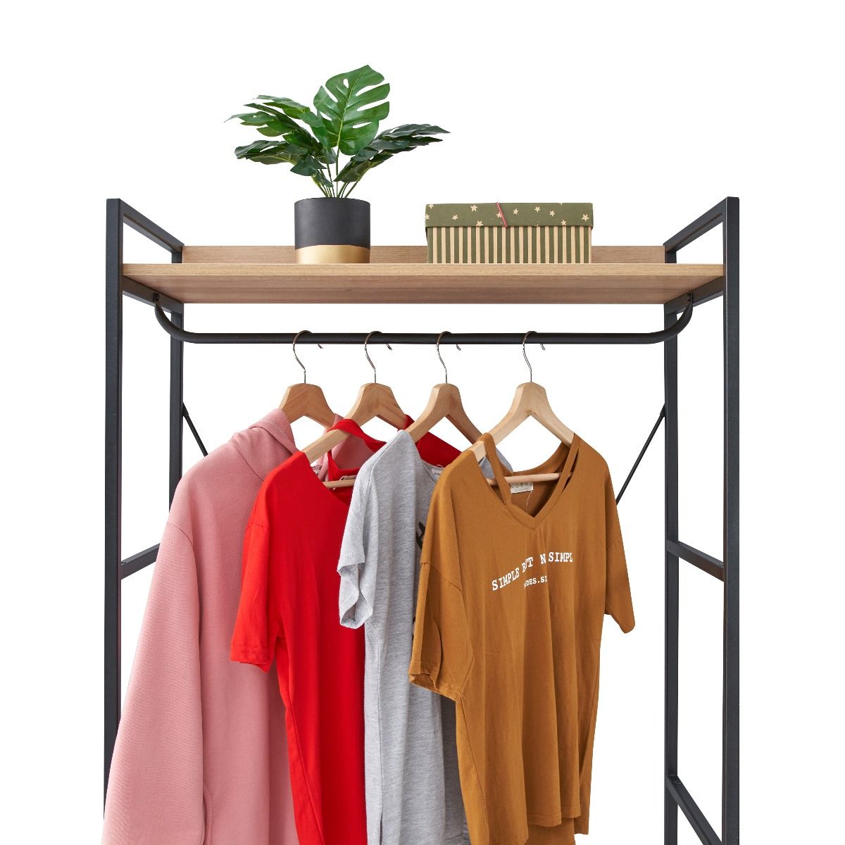 Claire 4 Shelf Open Wardrobe
