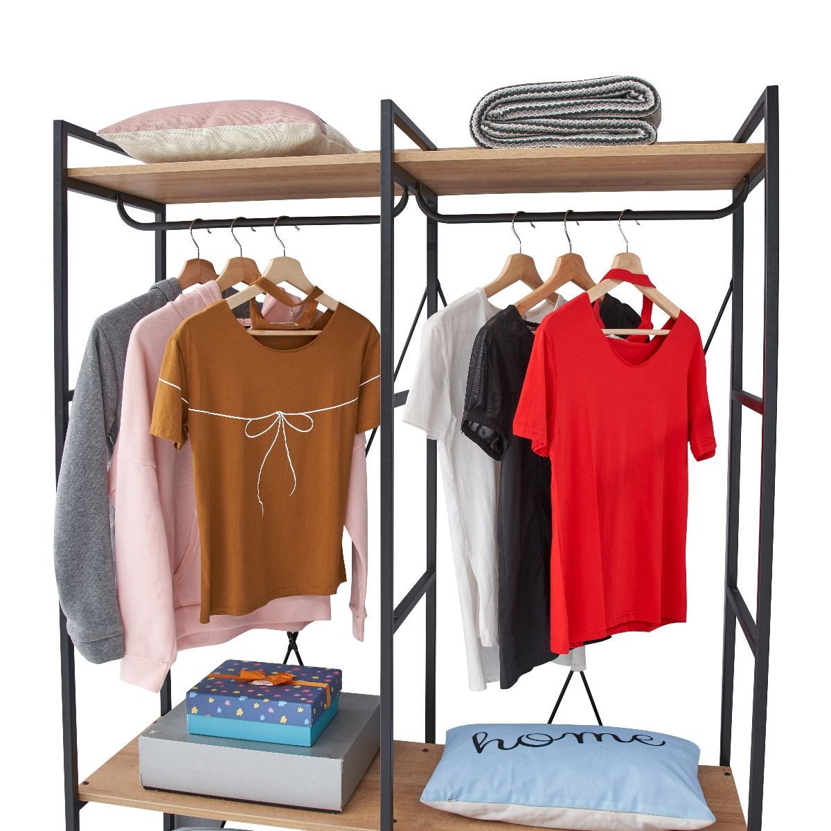 Claire 8 Shelf Open Wardrobe