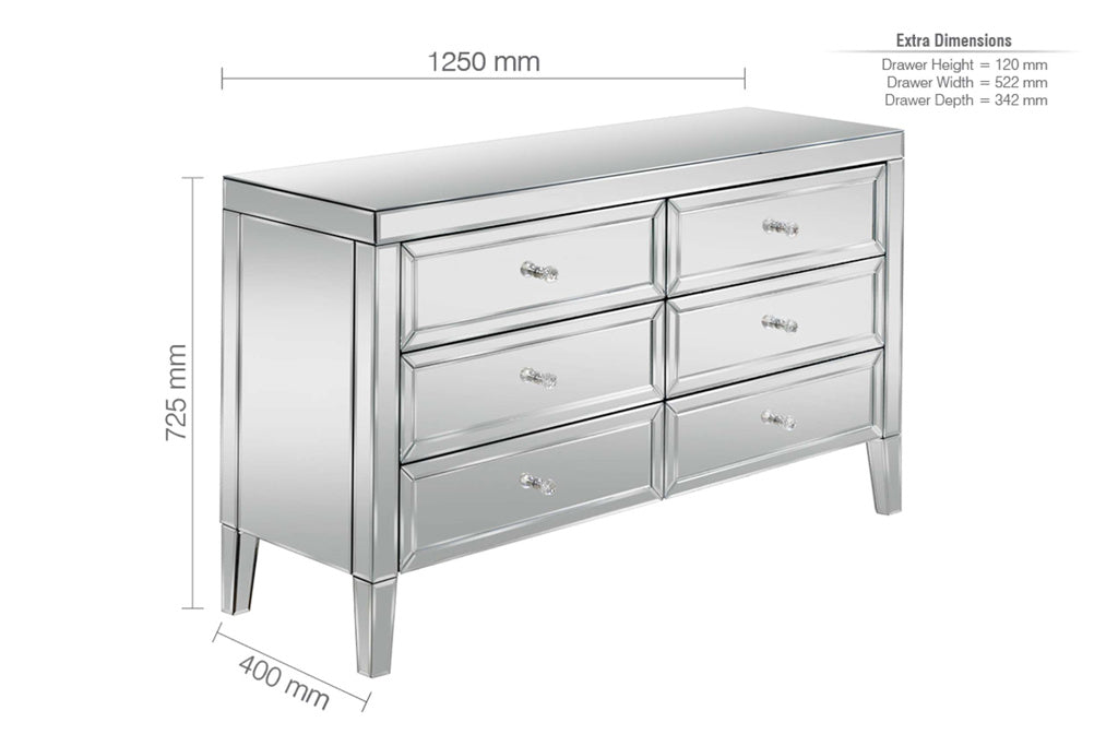 Seville 6 Drawer Chest