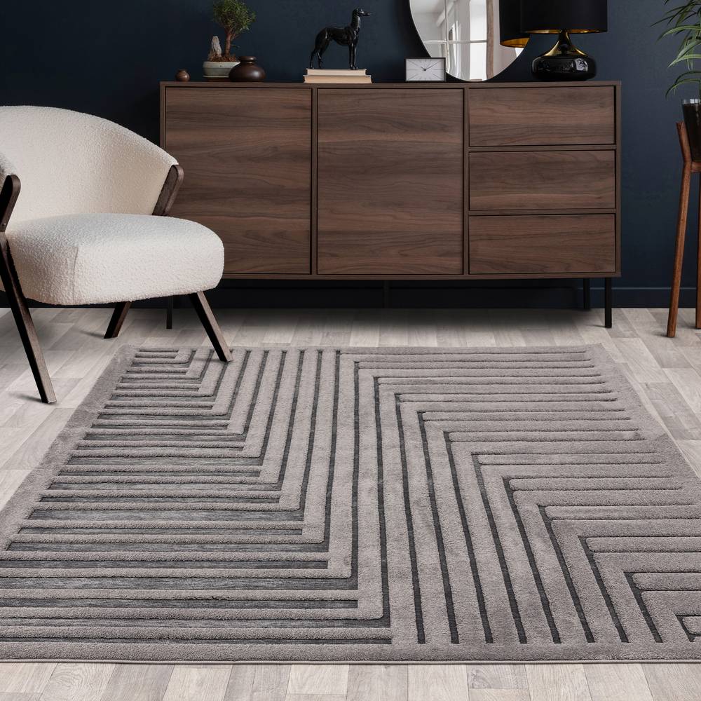 Valley 160x230cm Charcoal Connection Rug