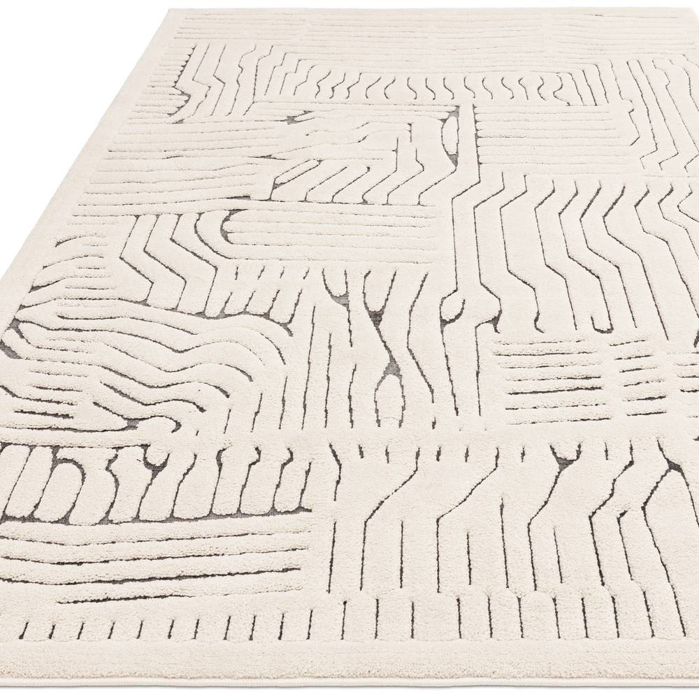 Valley 120x170cm Ivory/Charcoal Route Rug