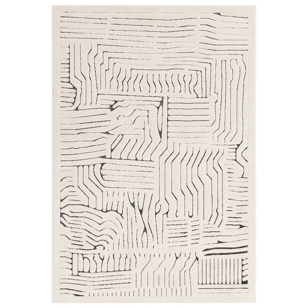 Valley 120x170cm Ivory/Charcoal Route Rug