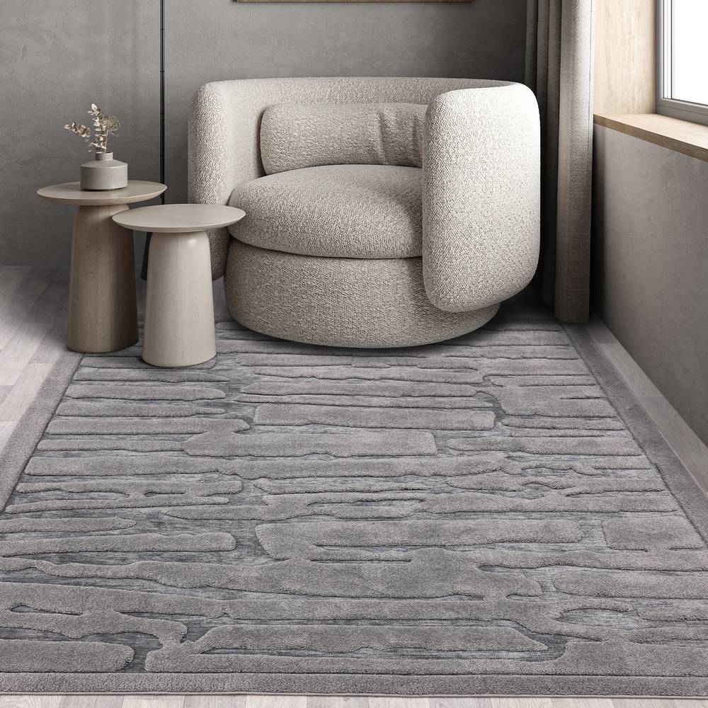 Valley 160x230cm Charcoal Path Rug