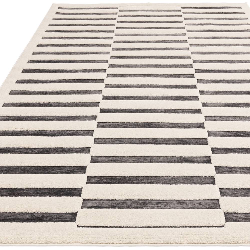 Valley 120x170cm Charcoal/Ivory Build Rug