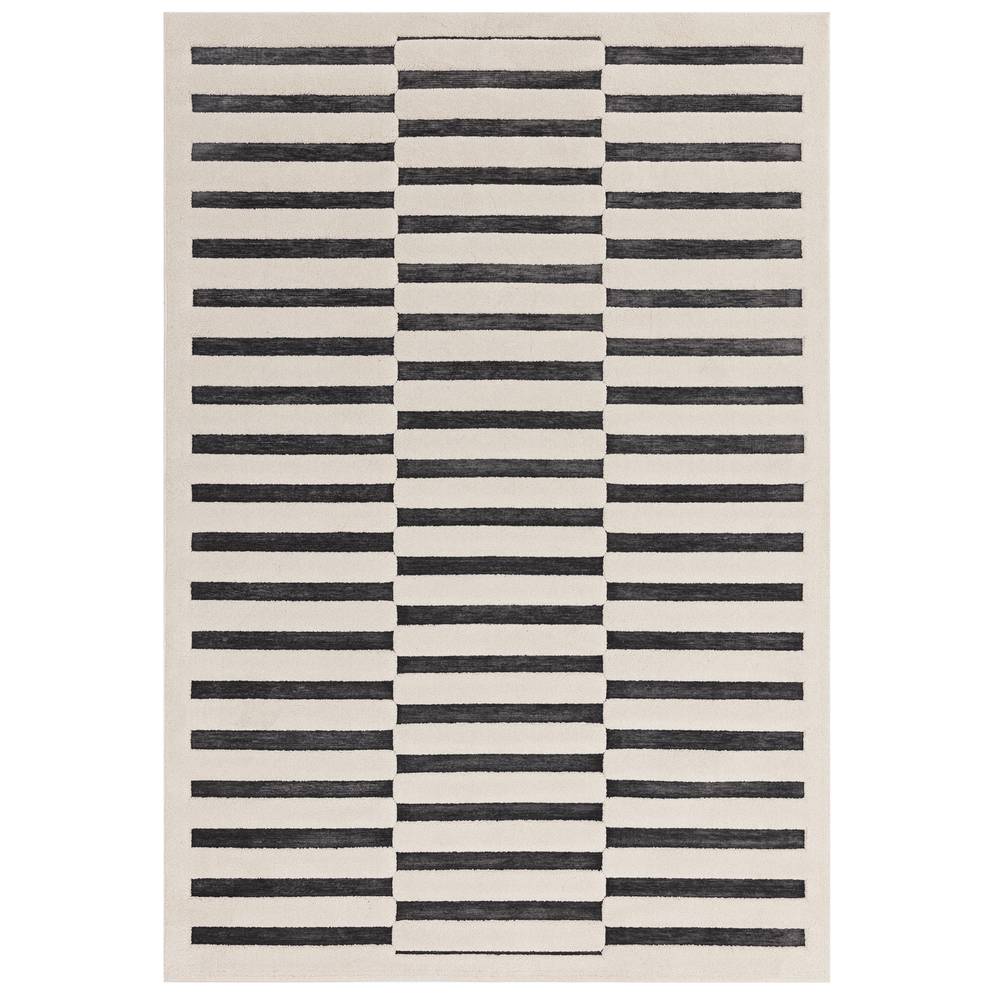 Valley 120x170cm Charcoal/Ivory Build Rug