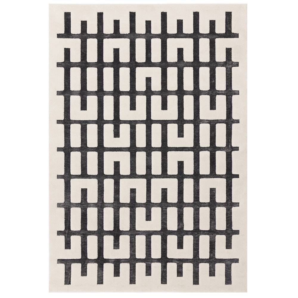 Valley 200x290cm Charcoal/Ivory Junction Rug
