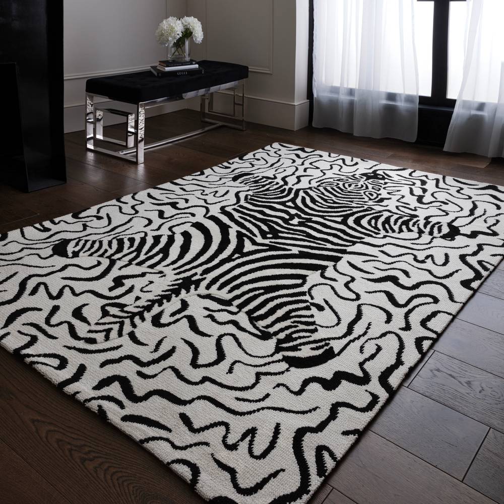 Wilder 160x230cm Zebra Mono Rug
