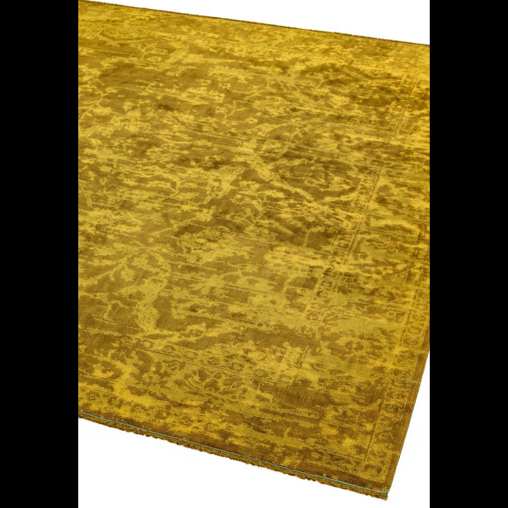 Zehraya 200x290cm ZE09 Gold Abstract Rug
