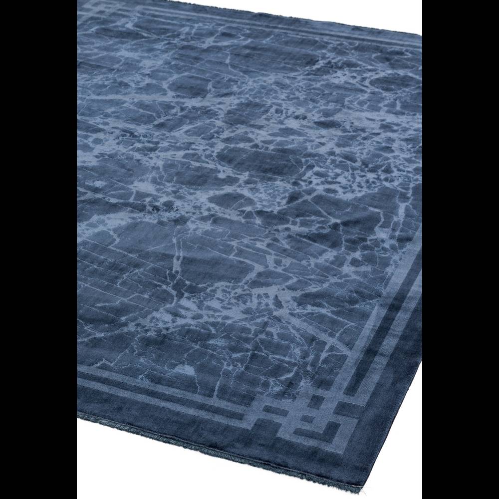 Zehraya 160x230cm ZE02 Ink Blue Border Rug