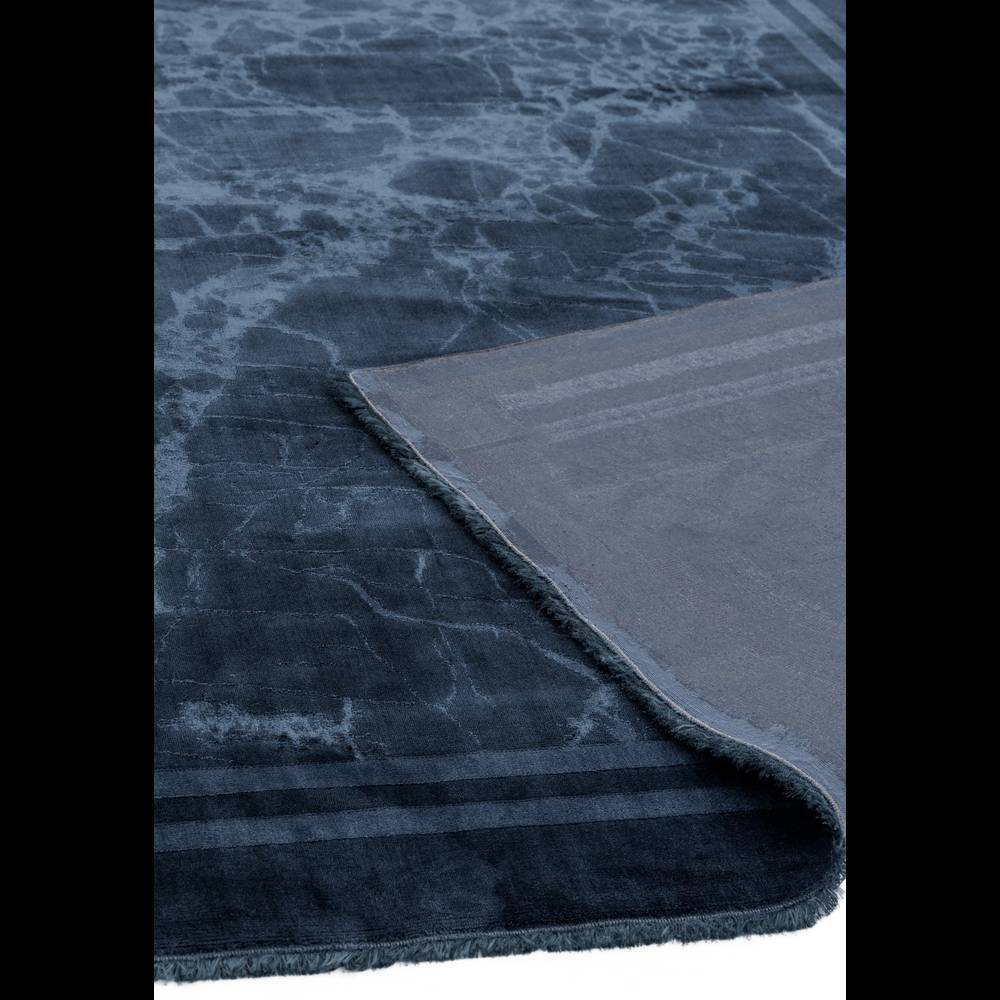 Zehraya 120x180cm ZE02 Ink Blue Border Rug