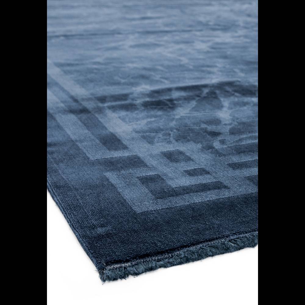 Zehraya 120x180cm ZE02 Ink Blue Border Rug
