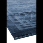 Zehraya 200x290cm ZE02 Ink Blue Border Rug